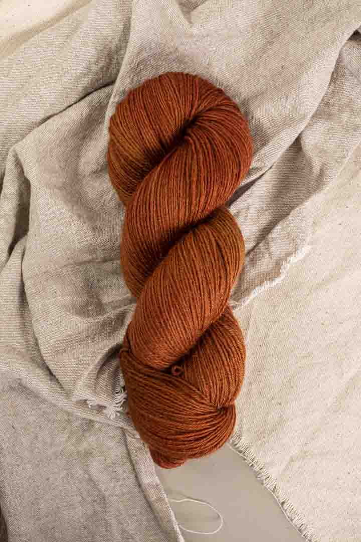 BFL Mohair Sock - Rust