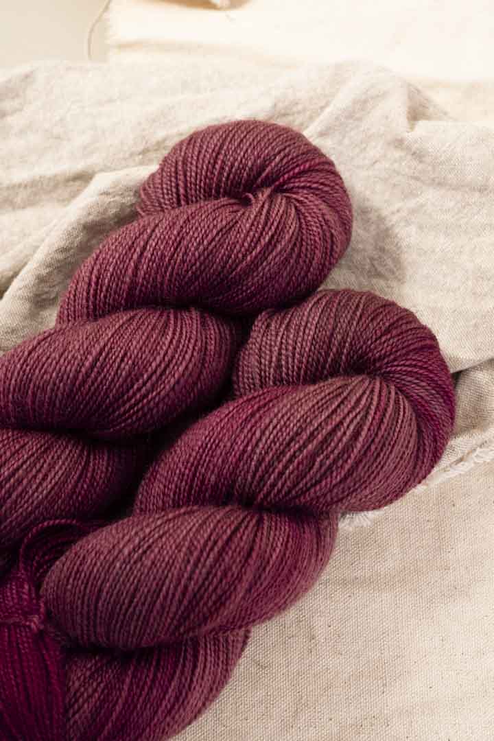 Corriedale Sock - Burgundy Rose