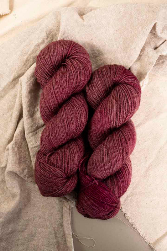 Corriedale Sock - Burgundy Rose